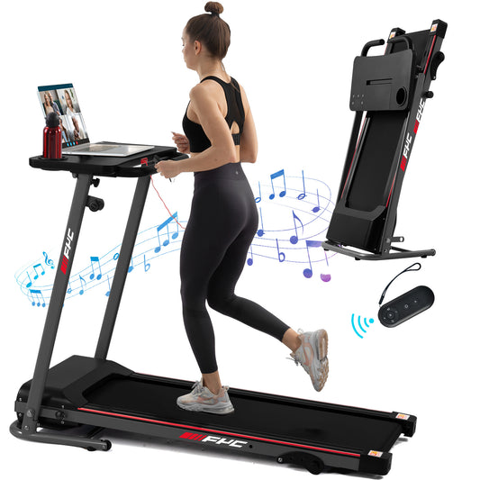 FYC Folding Treadmill for Home - Slim Compact Running Machine Portable Electric Treadmill Foldable Treadmill Workout Exercise for Small Apartment Home Gym Fitness Walking Jogging, No Installation